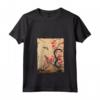Donna Arte Giapponese Woodblock Vintage - Maglietta con Collo a V - Design Fiori e Uccelli - Ideale come Regalo Unico