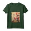 Donna Arte Giapponese Woodblock Vintage - Maglietta con Collo a V - Design Fiori e Uccelli - Ideale come Regalo Unico
