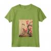 Donna Arte Giapponese Woodblock Vintage - Maglietta con Collo a V - Design Fiori e Uccelli - Ideale come Regalo Unico