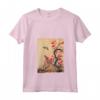 Donna Arte Giapponese Woodblock Vintage - Maglietta con Collo a V - Design Fiori e Uccelli - Ideale come Regalo Unico