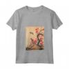 Donna Arte Giapponese Woodblock Vintage - Maglietta con Collo a V - Design Fiori e Uccelli - Ideale come Regalo Unico