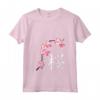 Donna Festa di Sakura Fiori di ciliegio con Kanji giapponesi Maglietta con Collo a V - Stile Giapponese Vintage - Ideale per gli Amanti di Manga e Anime