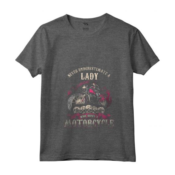 Donna Classy Lady Biker Chick - Maglietta Motociclista Stile Vintage con Collo a V - Regalo per Appassionate di Motociclette
