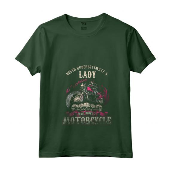 Donna Classy Lady Biker Chick - Maglietta Motociclista Stile Vintage con Collo a V - Regalo per Appassionate di Motociclette