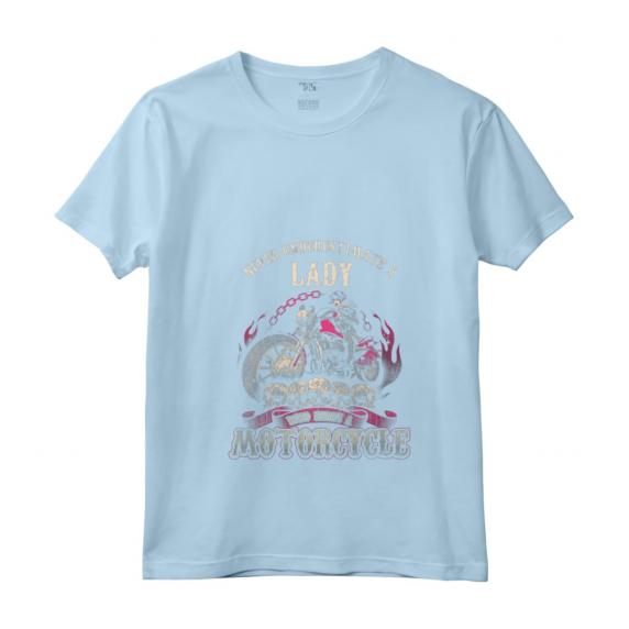 Donna Classy Lady Biker Chick - Maglietta Motociclista Stile Vintage con Collo a V - Regalo per Appassionate di Motociclette