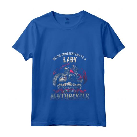 Donna Classy Lady Biker Chick - Maglietta Motociclista Stile Vintage con Collo a V - Regalo per Appassionate di Motociclette