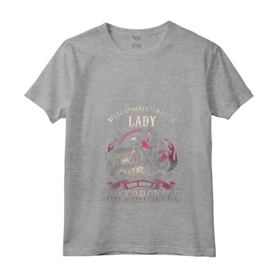 Donna Classy Lady Biker Chick - Maglietta Motociclista Stile Vintage con Collo a V - Regalo per Appassionate di Motociclette