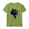 Maglia Nera Gatto Strappato - Gatto Nero Occhi Gialli Maglietta - Regalo Unico per Amanti dei Gatti e Festività