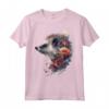 Riccio Arte Rose Animali Opere d'Arte Fiori - Maglietta Amore per gli Animali - Ideale per Amanti degli Animali e Regali Speciali