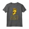 Motivational Inspiring Ancient Greek Spartan Warrior Helmet Maglietta - Courage Quote Tee for History Enthusiasts
