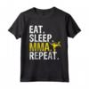 Eat Sleep MMA Ripetizione - Regalo Maglietta per Appassionati di Arti Marziali - Ideale per Compleanno o Natale
