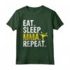 Eat Sleep MMA Ripetizione - Regalo Maglietta per Appassionati di Arti Marziali - Ideale per Compleanno o Natale