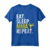 Eat Sleep MMA Ripetizione - Regalo Maglietta per Appassionati di Arti Marziali - Ideale per Compleanno o Natale