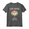 Amo bere caffè e artigianato in pelle - Maglietta unisex per Uomini e Donne - Ideale per Compleanni, Natale e Feste di Famiglia