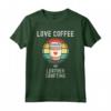 Amo bere caffè e artigianato in pelle - Maglietta unisex per Uomini e Donne - Ideale per Compleanni, Natale e Feste di Famiglia