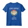 Amo bere caffè e artigianato in pelle - Maglietta unisex per Uomini e Donne - Ideale per Compleanni, Natale e Feste di Famiglia