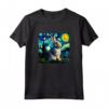 Divertente T-shirt Coniglio Van Gogh - Regalo Unico per Bambini Amanti degli Animali - Ideale per Compleanni e Natale
