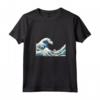 Donna Grande Onda al largo di Kanagawa Katsushika Hokusai Maglietta con Collo a V - Celebra l'Arte Giapponese del Grande Onda di Kanagawa