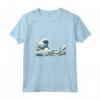 Donna Grande Onda al largo di Kanagawa Katsushika Hokusai Maglietta con Collo a V - Celebra l'Arte Giapponese del Grande Onda di Kanagawa