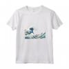 Donna Grande Onda al largo di Kanagawa Katsushika Hokusai Maglietta con Collo a V - Celebra l'Arte Giapponese del Grande Onda di Kanagawa