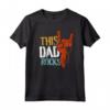 Corna del diavolo per il Padre - This Dad Rocks Maglietta in Metallo Vintage per Musicisti e Amanti del Rock - Regalo per il Fathers Day