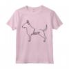 Bull Terrier Love - Schizzo artistico a linea singola Maglietta per Amanti dei Cani - Ideale per Natale o per un Compleanno