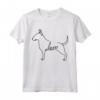 Bull Terrier Love - Schizzo artistico a linea singola Maglietta per Amanti dei Cani - Ideale per Natale o per un Compleanno
