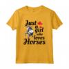 Solo una ragazza che ama il regalo di equitazione Maglietta - Just A Girl Who Loves Horses - Ideale per gli amanti dei cavalli
