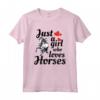 Solo una ragazza che ama il regalo di equitazione Maglietta - Just A Girl Who Loves Horses - Ideale per gli amanti dei cavalli