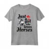 Solo una ragazza che ama il regalo di equitazione Maglietta - Just A Girl Who Loves Horses - Ideale per gli amanti dei cavalli