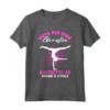 Ginnastica Artistica Ritmica - Maglietta Nata per Fare Ginnastica - Ideale come Regalo per Ginnaste Bambine