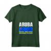 Emblema Mappa Bandiera Aruba Maglietta con Collo a V - Design Leggero per Amanti del Viaggio