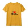 HapTiger I Heart Aruba Maglietta con Collo a V - T-shirt Retro Design for Aruba Lovers