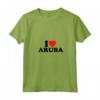 HapTiger I Heart Aruba Maglietta con Collo a V - T-shirt Retro Design for Aruba Lovers