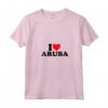 HapTiger I Heart Aruba Maglietta con Collo a V - T-shirt Retro Design for Aruba Lovers