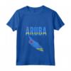 Donna Aruban - Maglietta Bandiera della Mappa di Aruba con Collo a V - Regalo Ideale per Uomini e Donne - Perfetto per Anniversario, Laurea o Natale