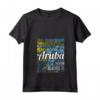 Donna Viaggio sull'Isola di Aruba - Maglietta Souvenir con Collo a V - Ideale per Vacanze Estive