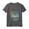 Donna Viaggio sull'Isola di Aruba - Maglietta Souvenir con Collo a V - Ideale per Vacanze Estive