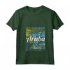 Donna Viaggio sull'Isola di Aruba - Maglietta Souvenir con Collo a V - Ideale per Vacanze Estive