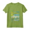 Donna Viaggio sull'Isola di Aruba - Maglietta Souvenir con Collo a V - Ideale per Vacanze Estive