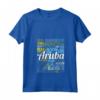 Donna Viaggio sull'Isola di Aruba - Maglietta Souvenir con Collo a V - Ideale per Vacanze Estive