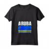 Emblema Bandiera Aruba Maglietta con Collo a V - Souvenir Viaggio Leggero e Comodo