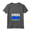 Emblema Bandiera Aruba Maglietta con Collo a V - Souvenir Viaggio Leggero e Comodo