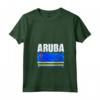Emblema Bandiera Aruba Maglietta con Collo a V - Souvenir Viaggio Leggero e Comodo