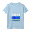Emblema Bandiera Aruba Maglietta con Collo a V - Souvenir Viaggio Leggero e Comodo