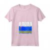Emblema Bandiera Aruba Maglietta con Collo a V - Souvenir Viaggio Leggero e Comodo
