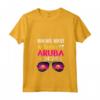 Donna Spiagge Booze Besties Aruba 2024 Vacanze di Primavera Maglietta con Collo a V - Outfit Mare con Besties 2024 per Compleanni e Addio al Nubilato
