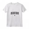 Aruba Maglietta con Collo a V - Design One Happy Island - Ideale per Viaggi e Vacanze ad Aruba