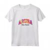 Donna Biba Dushi Aruba - Maglietta Tropicale con Collo a V - Ricordo Vacanza ai Caraibi in Stile Tie Dye
