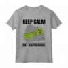Keep Calm Mangia Asparagi - Vintage Grunge Asparagi Amante Maglietta - Regalo Unico per Compleanni e Feste